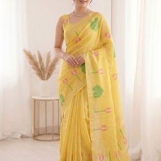 Floral Zari Handloom Saree