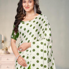 Polka Dot Pure Crepe Silk Saree